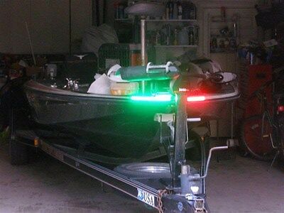 Boat Bow LED Lighting RED & GREEN - 8 Strips Fully Submersible